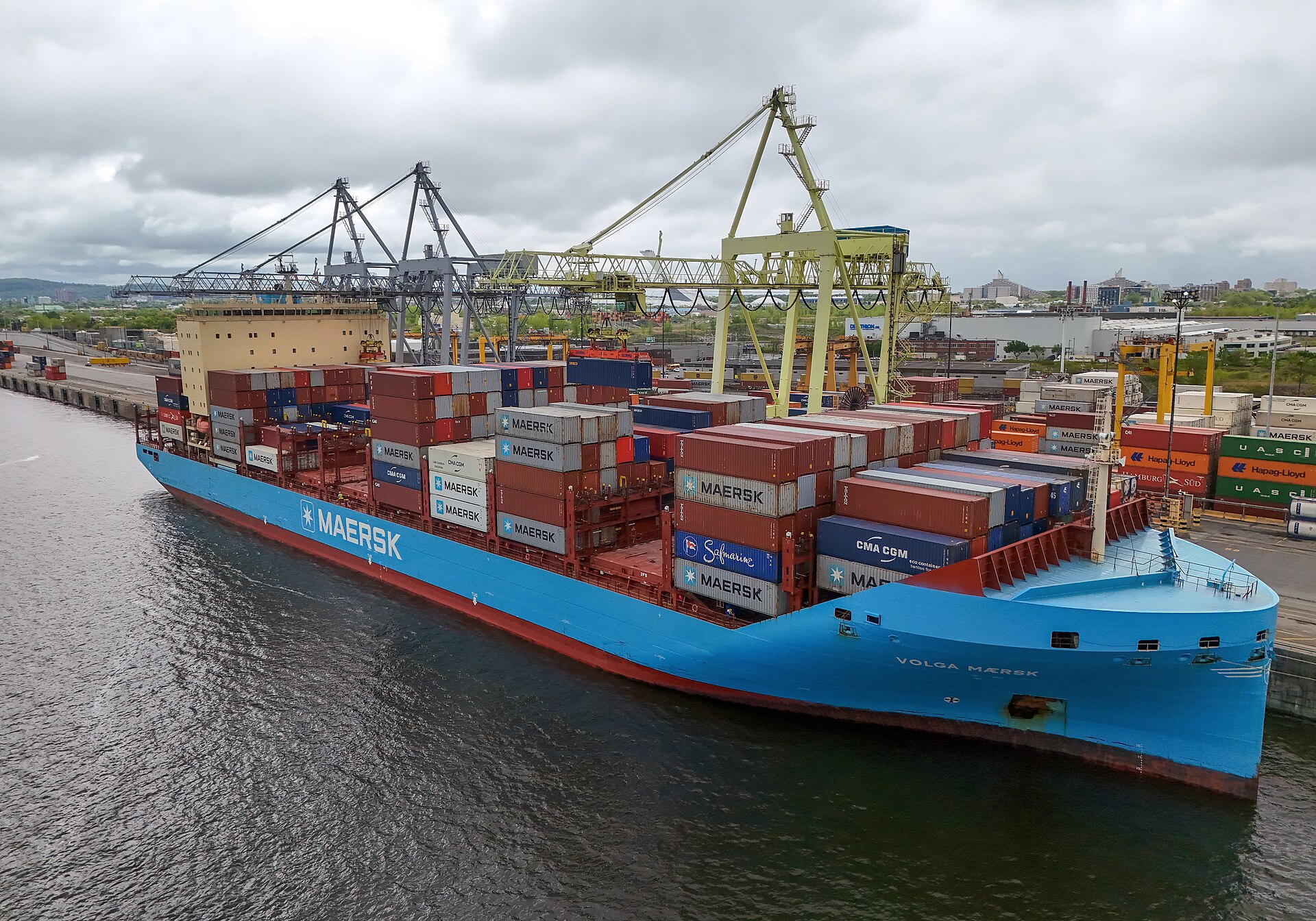 加拿大魁北克省蒙特利尔Volga Maersk集装箱船