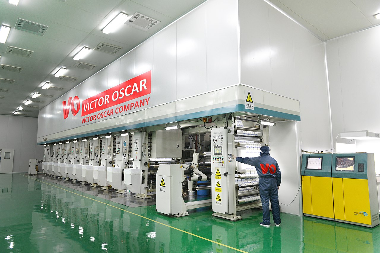 Victor Oscar Company车间的生产设备，2021年工业制造资料照片，具体拍摄地点未明确