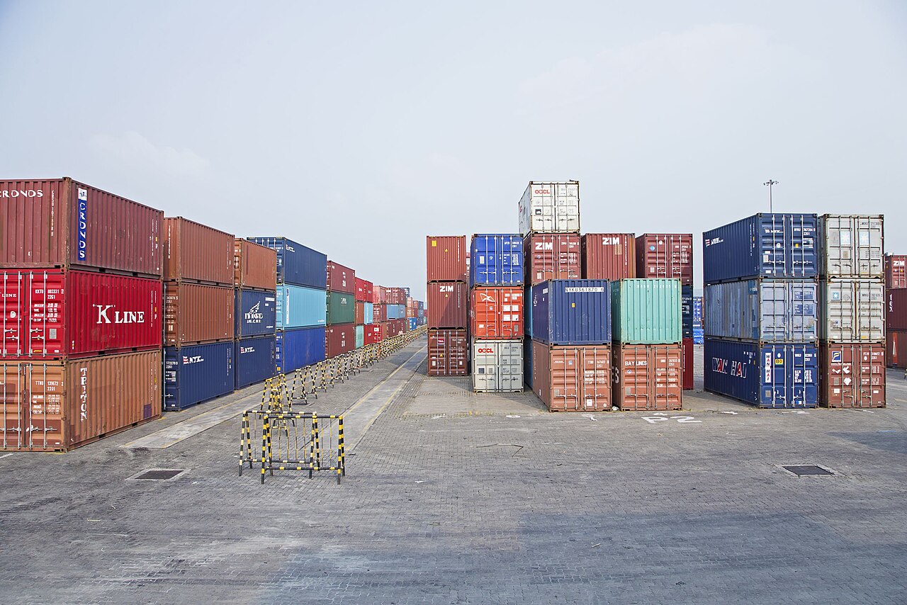 印度Chennai的Allcargo集装箱货运站,2022年货物流转资料照片