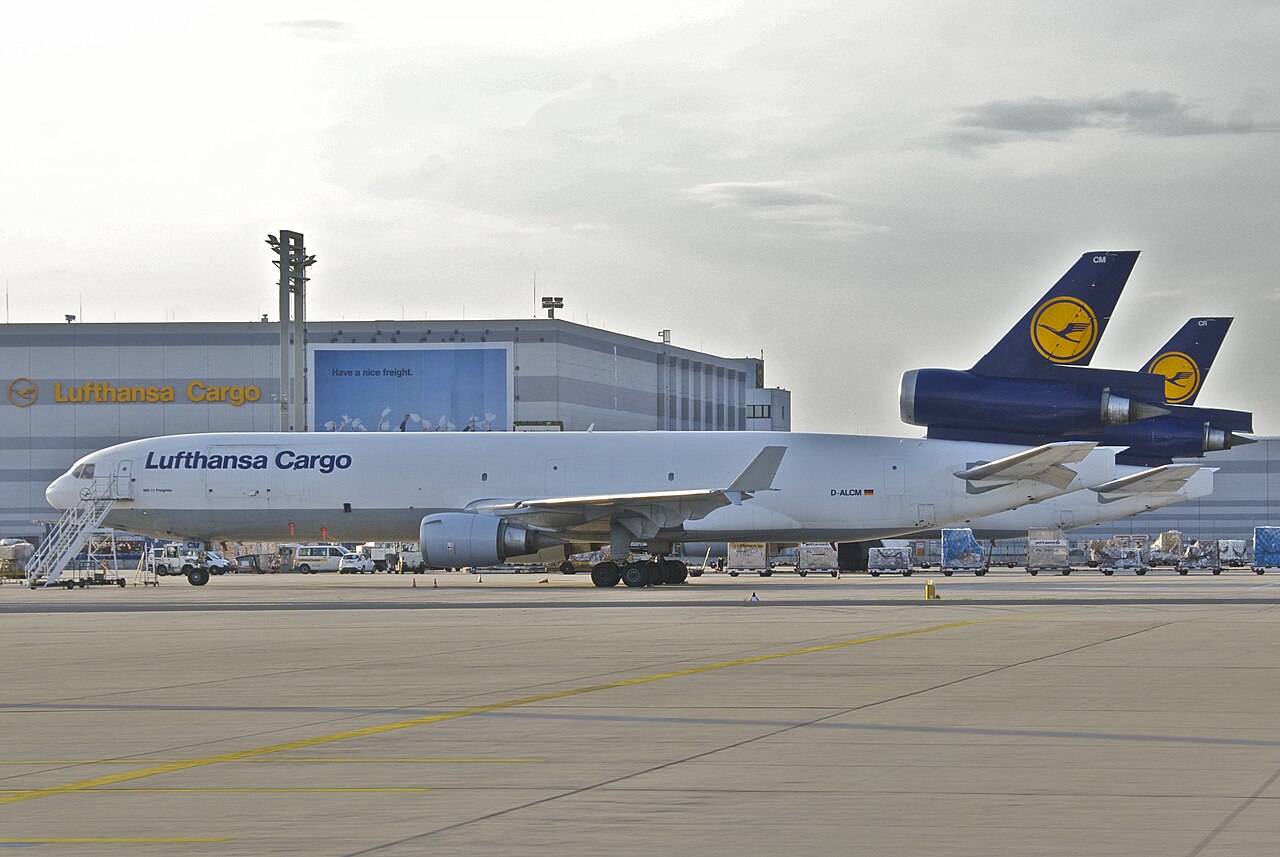 德国Frankfurt机场的Lufthansa Cargo MD-11F货机,2012年