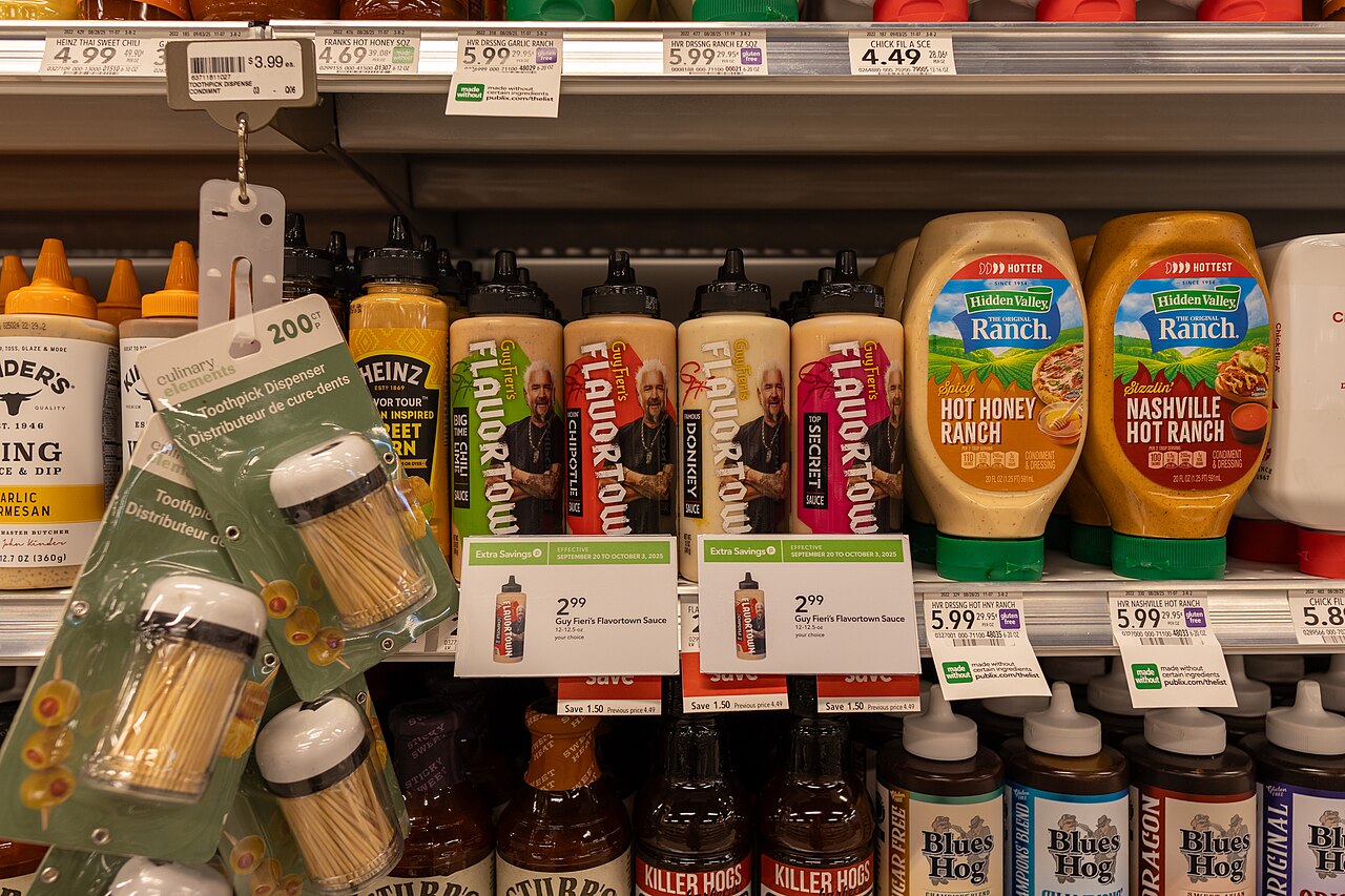 美国Orlando Publix超市的Flavortown及其他品牌酱料,2025年