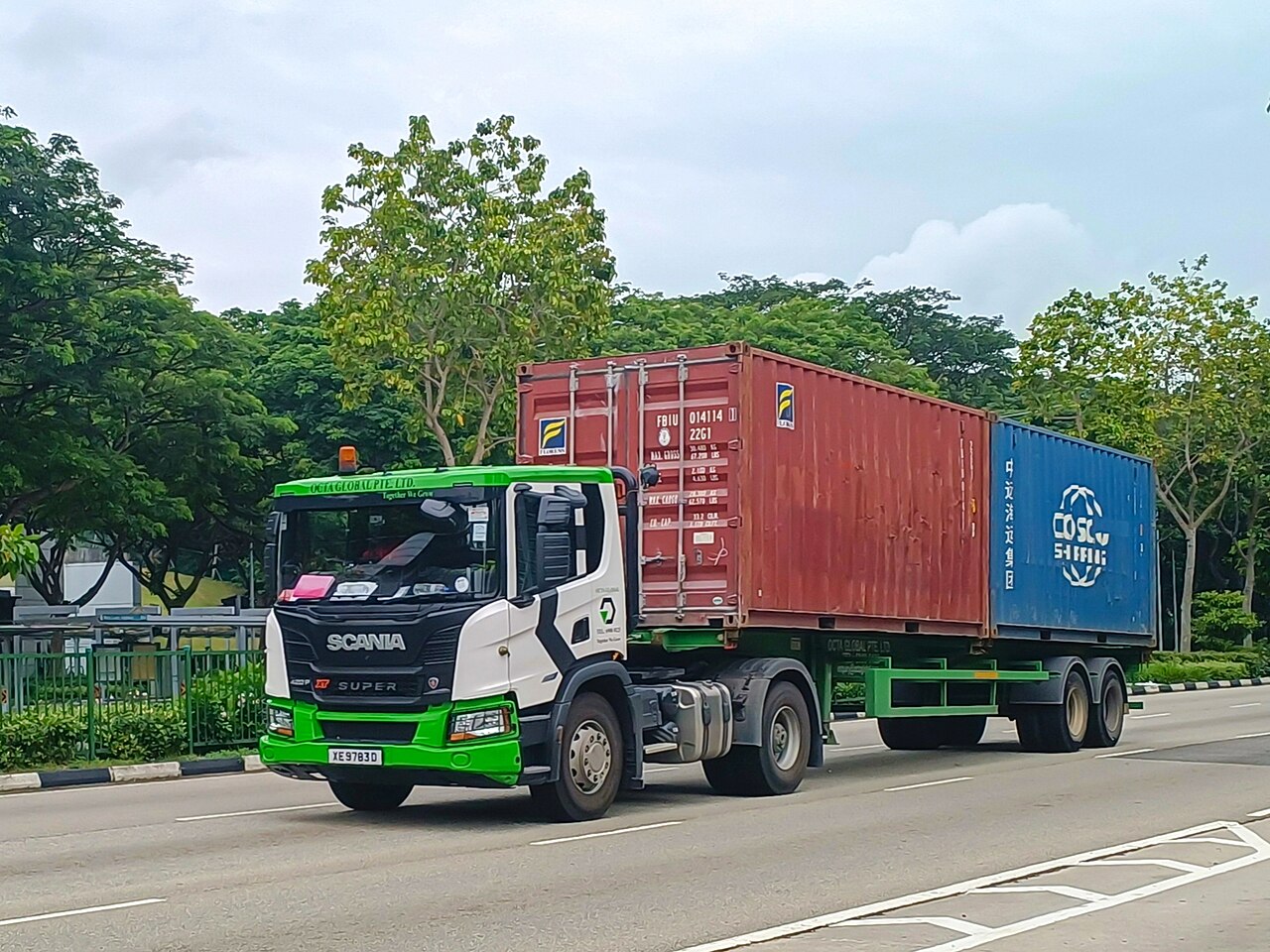 新加坡OCTA Global的Scania集装箱牵引车，2025年