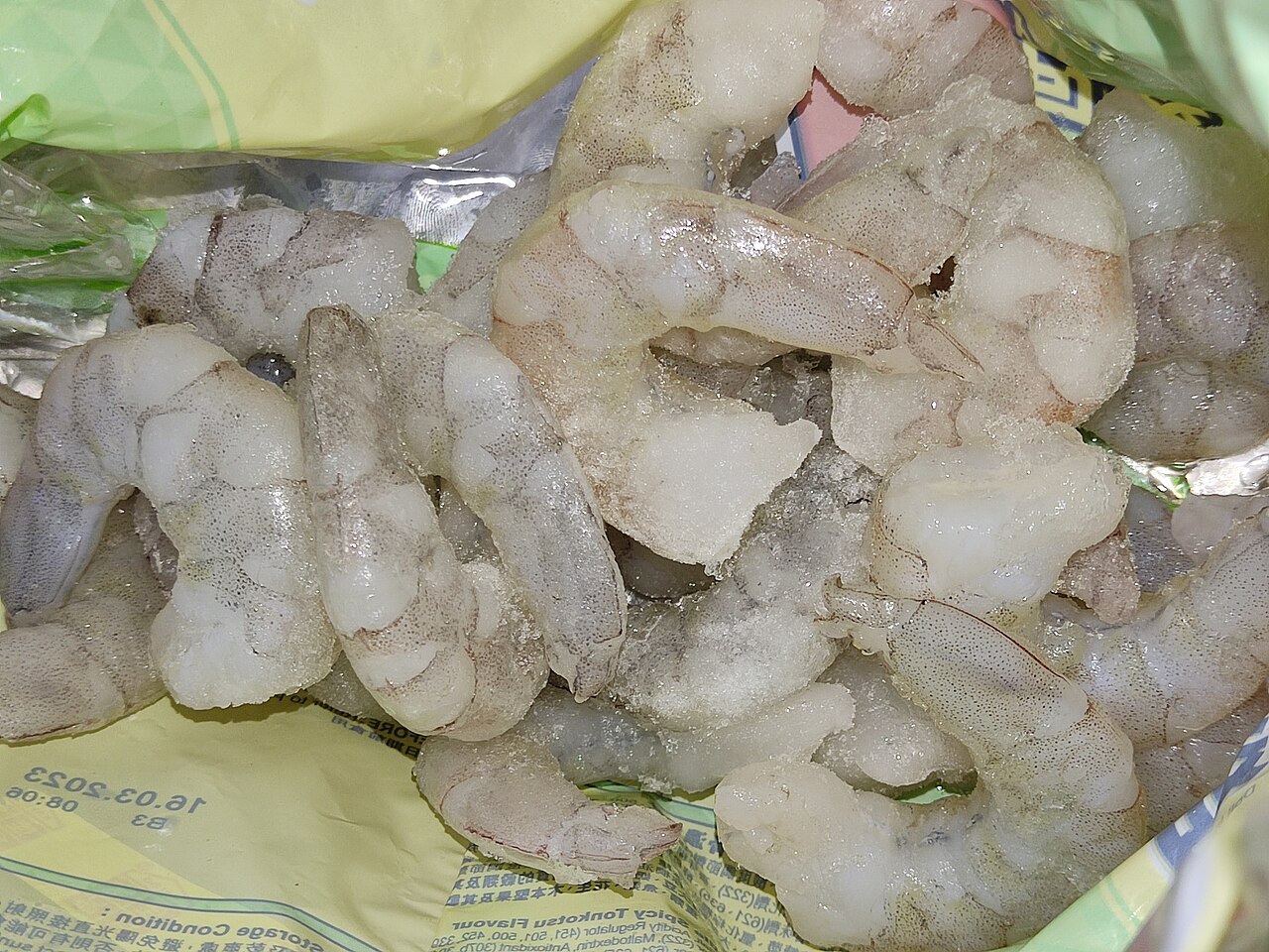 香港的冷冻去壳虾仁(真实资料图)