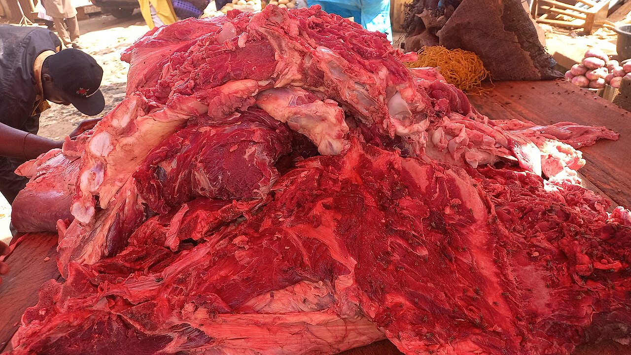市场中的生牛肉（真实资料图）