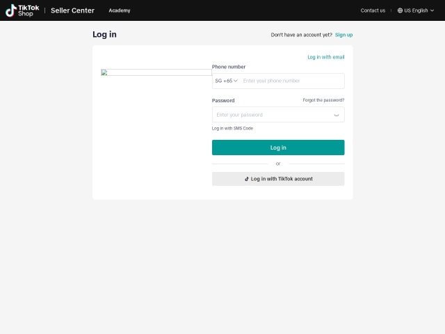 TikTok新加坡后台网站首页预览