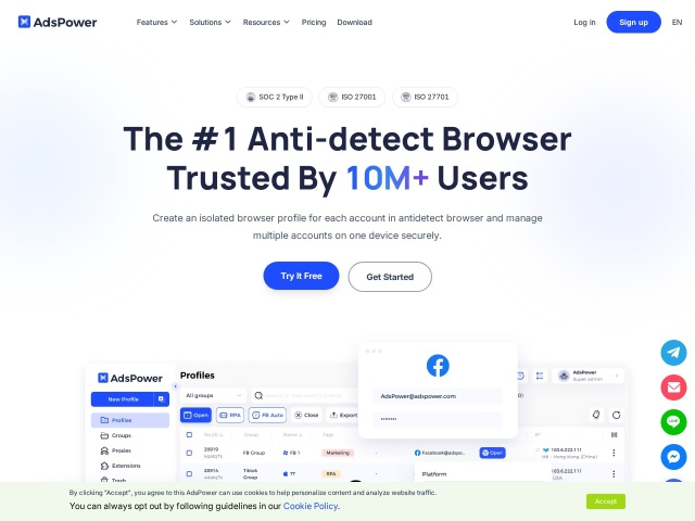 AdsPower指纹浏览器