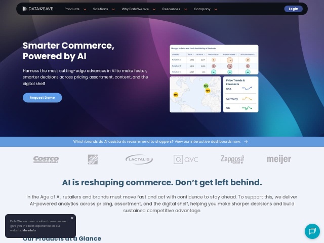 DataWeave网站首页预览