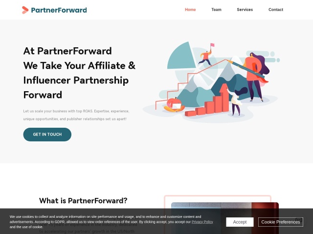 PartnerForward网站首页预览
