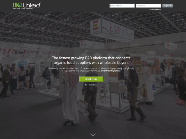 Biolinked网站首页预览