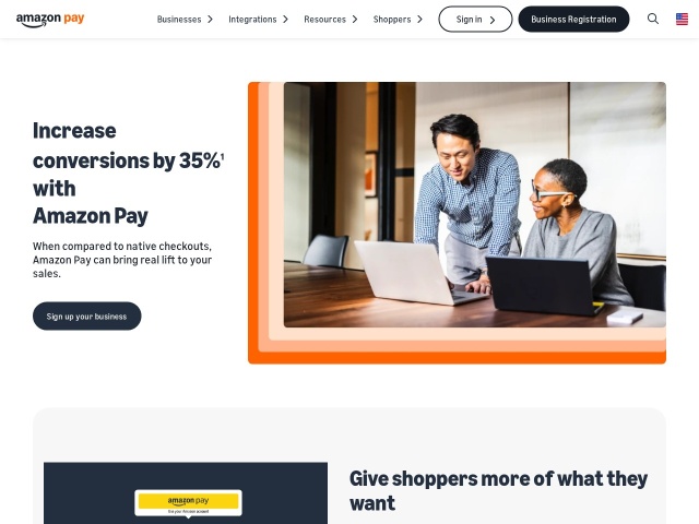Amazon Pay网站首页预览