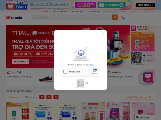 Lazada越南网站首页预览