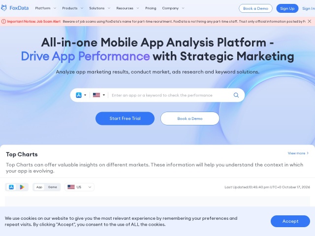 FoxData网站首页预览