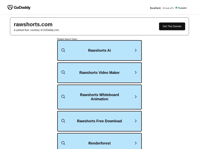 Raw Shorts网站首页预览