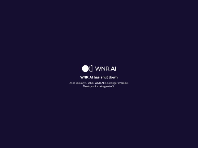 WNR.AI网站首页预览