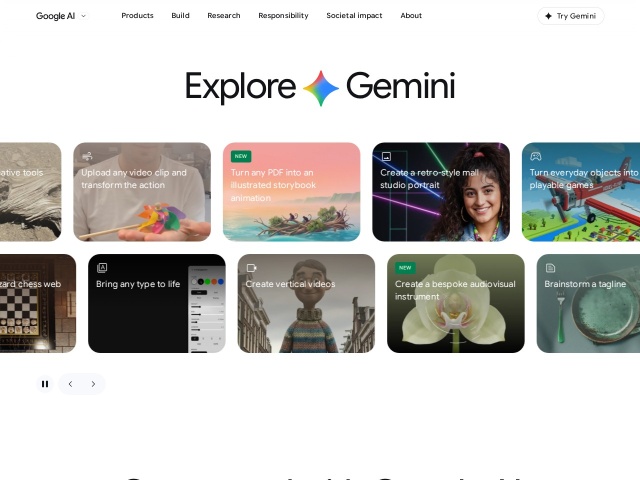 Google Al网站首页预览