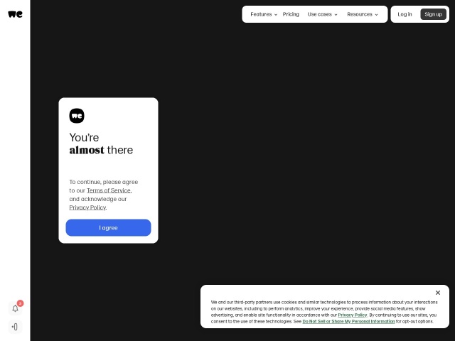 WeTransfer网站首页预览