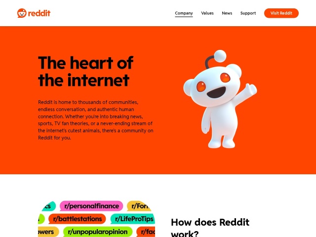 Reddit Ads网站首页预览