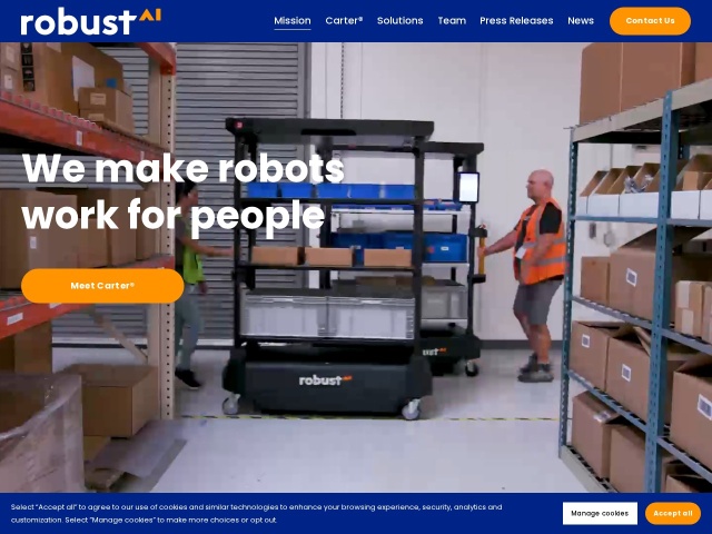 Robust.AI网站首页预览