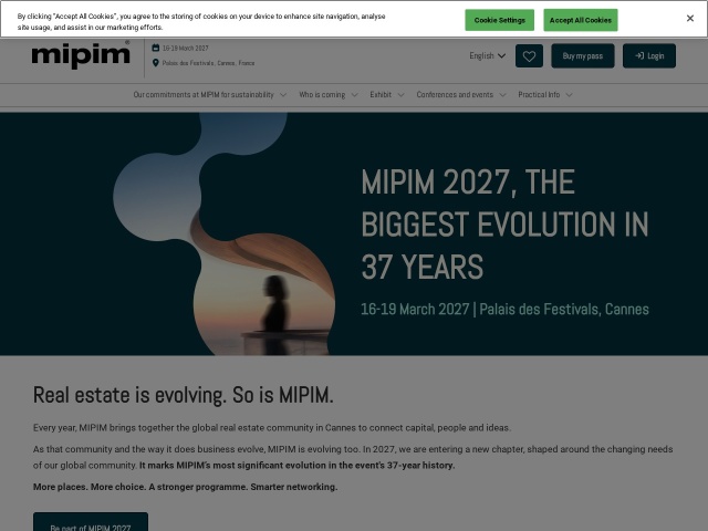 MIPIM展网站首页预览