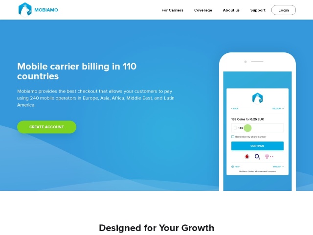 Mobiamo网站首页预览