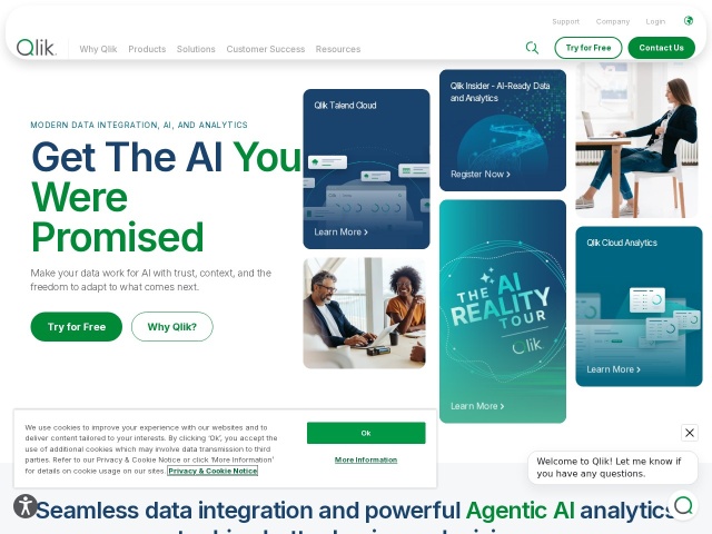Qlik网站首页预览