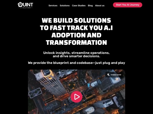 Quint网站首页预览