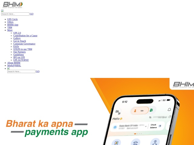BHIM网站首页预览