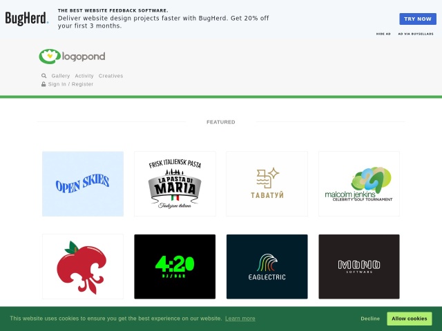 Logopond网站首页预览