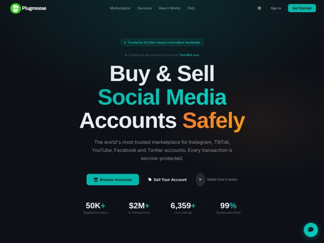 Famebolt网站首页预览