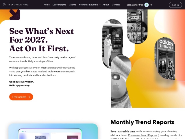 Trendwatching网站首页预览